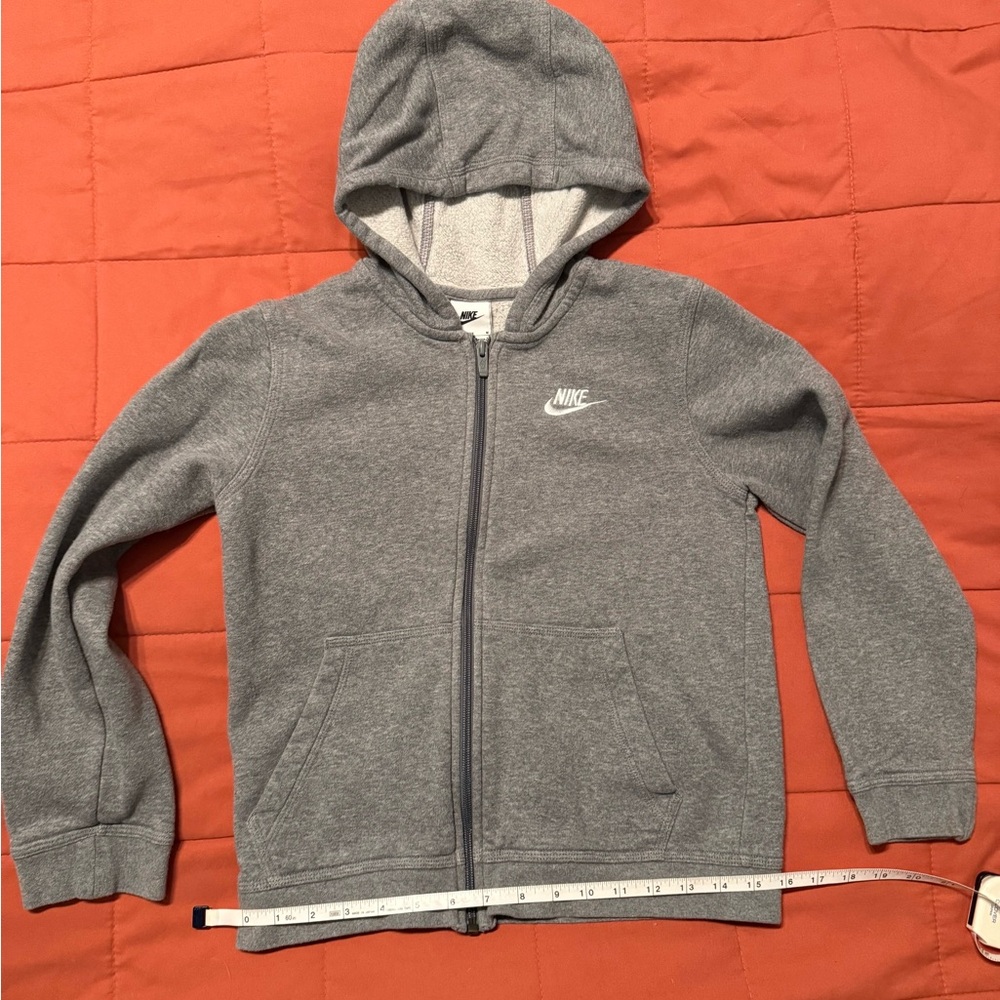 Nike Gray Zip-Up Hoodie Sweatshirt